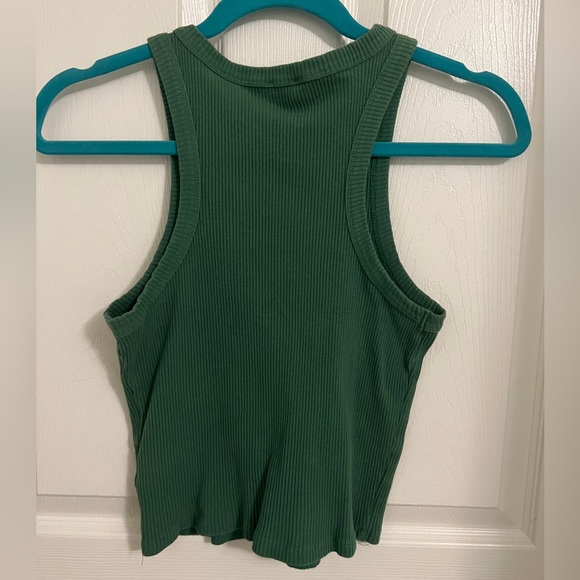 Green Racerback Ribbed Cotton On Tank Top - Picture 2 of 3